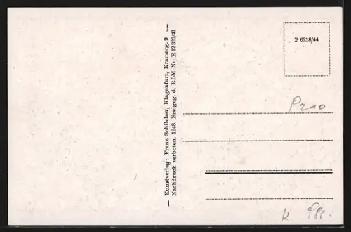 AK Pörtschach, Teilansicht mit Bootshäusern, Karawanken