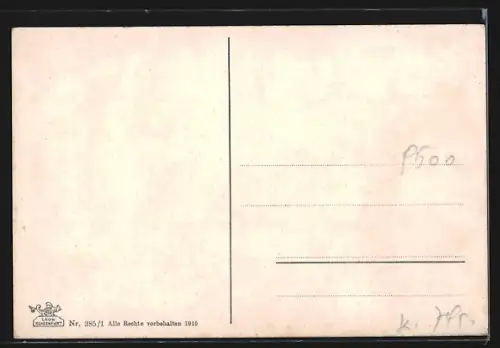 AK Villach, Ortspanorama mit Blick auf die Gebirgskette