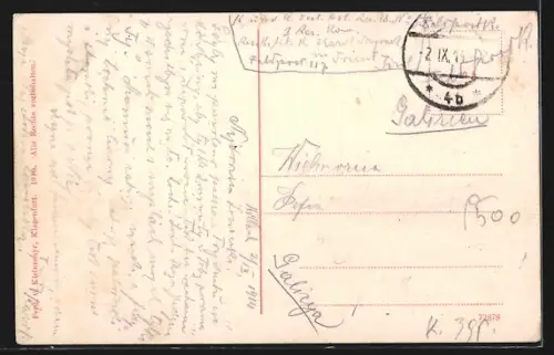 AK Villach, Teilansicht mit Bergen