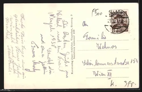 AK Villach a. d. Drau, Teilansicht mit Villacheralpe