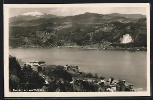 AK Dellach am Wörthersee, Teilansicht mit Bergen