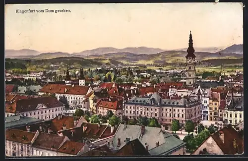 AK Klagenfurt, Teilansicht vom Dom gesehen