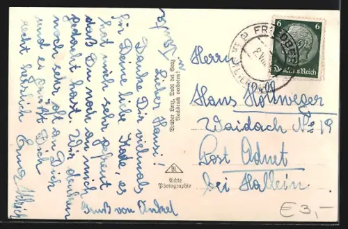 AK Friedberg /Oststeierm., Teilansicht mit Kirche