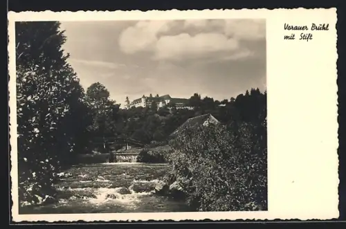 AK Vorauer Brühl, Uferpartie mit Stift