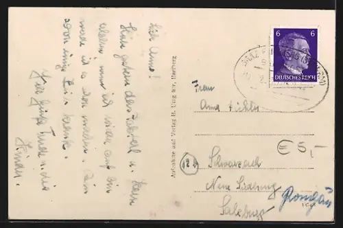 AK Fürstenfeld /Ost-Stmk., Teilansicht mit Bäumen