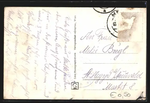 AK Melk / Donau, Blick zum Schloss