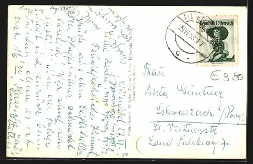 AK Lilienfeld /N. Ö., Teilansicht mit Kloster