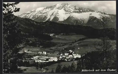 AK Mitterbach am Erlaufsee, Teilansicht mit dem Ötscher