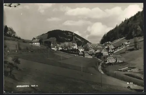 AK Annaberg, Panorama mit Kirche