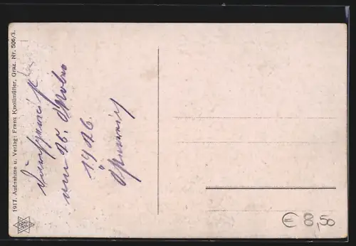 Künstler-AK Strassengel, Judendorf, Teilansicht mit Kirche