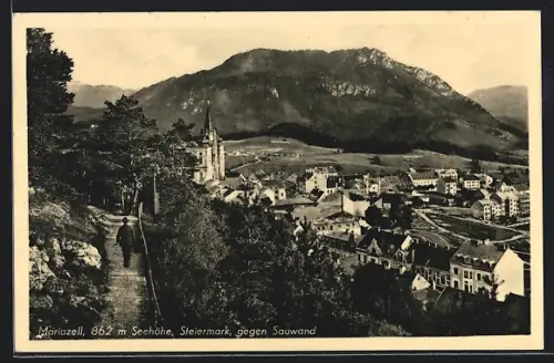 AK Mariazell /Steiermark, Teilansicht gegen Sauwand