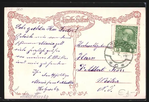 Künstler-AK Karl Ludwig Prinz: Mariazell, Partie am Platz