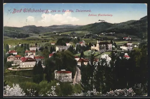 AK Bad Gleichenberg, Ort mit Schloss Gleichenberg