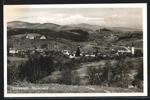 AK Eibiswald /Steiermark, Ortsansicht mit Blick ins Land