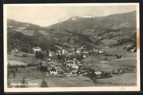 AK Himmelberg /Kärnten, Ortsansicht mit Bergpanorama