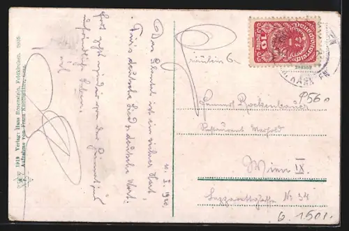 AK Feldkirchen /Kärnten, Ortsansicht über die Weide