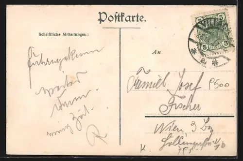 AK Villach, Teilansicht aus der Vogelschau