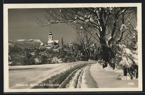 AK Villach-St. Martin, Ortspartie im Winter