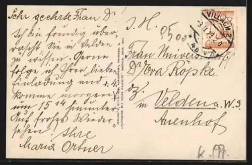 AK Villach-St. Martin, Ortspartie im Winter