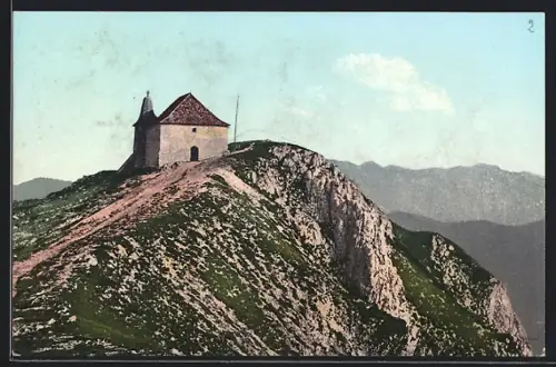 AK Dobratsch, Deutsche Kirche auf dem Gipfel