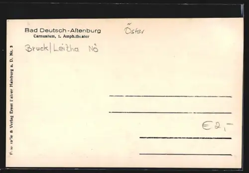 AK Bad Deutsch-Altenburg, Carnuntum, 1. Amphitheater