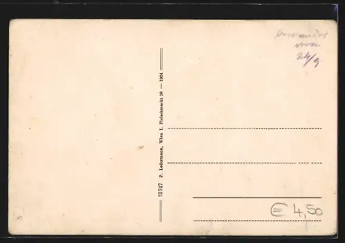 AK Lunz am See, Blick auf den Lunzer See mit Jugendheim und Scheiblingstein