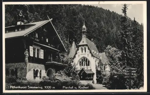 AK Semmering, Pfarrhof und Kircherl
