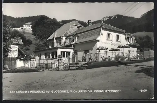 AK Prigglitz bei Gloggnitz, Pension Prigglitzerhof, Grete Lebel