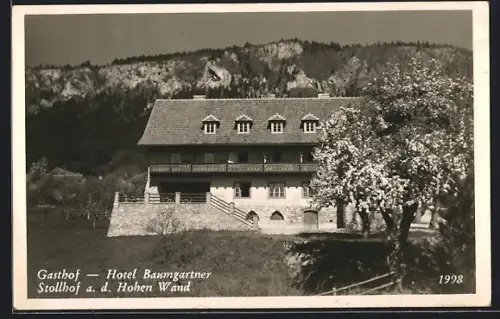 AK Stollhof ad. Hohen Wand, Gasthof und Hotel Baumgartner