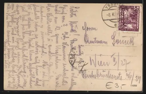 AK Waidhofen a. d. Ybbs, Ortsansicht mit Kirche vom Arzberg aus