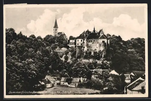 AK Raabs a. d. Thaya, Ortsansicht mit Schloss
