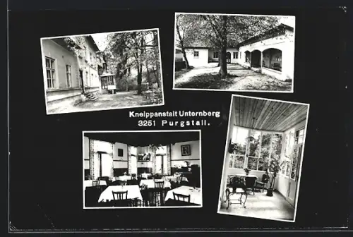 AK Purgstall, Kneippanstalt Unternberg, Aussen- und Innenansichten