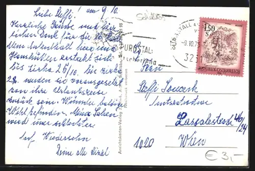 AK Purgstall, Kneippanstalt Unternberg, Aussen- und Innenansichten