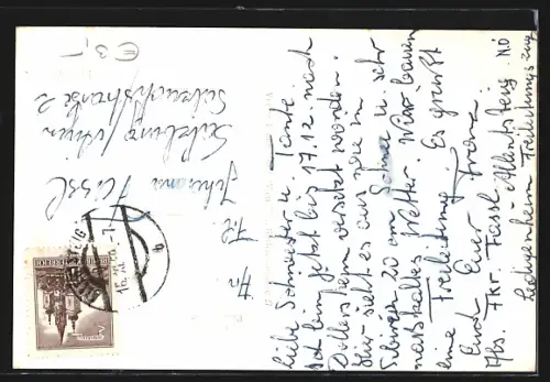 AK Allentsteig /N.Oe., Lichtspielgebäude, Ortsansicht mit Kirche