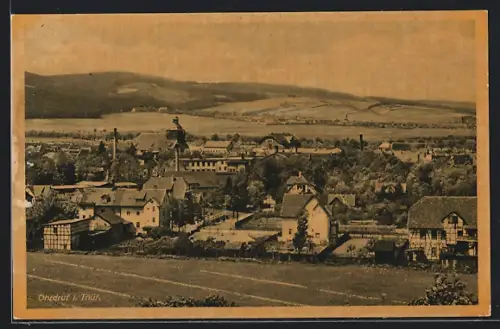 AK Ohrdruf i. Thür., Ortsansicht aus der Vogelperspektive