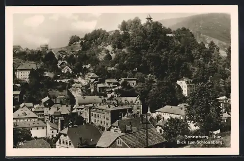 AK Sonneberg i. Thür., Blick zum Schlossberg