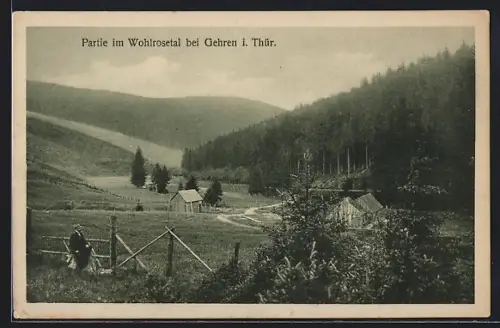 AK Gehren / Thüringen, Partie am Wohlrosetal