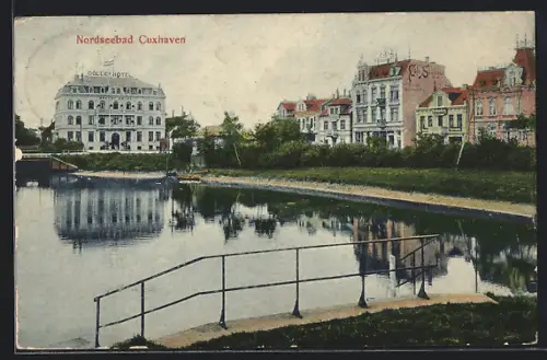 AK Cuxhaven, Dölles Hotel u. Cafe Schleyen