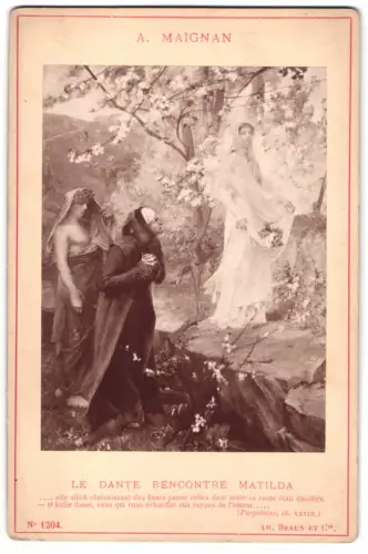 Fotografie Ad. Braun et Cie., Dornach, Gemälde: Le DAnte rencontre Matilda, nach A. Maignan