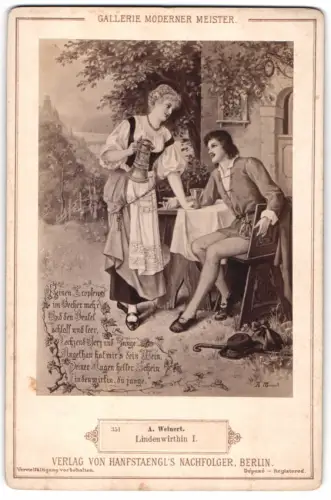 Fotografie Hanfstaengls Nachf., Berlin, Gemälde: Lindenwirthin I., nach A. Weinert