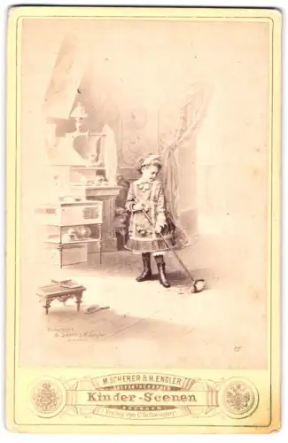 Fotografie M. Scherer & H. Engler, Dresden, Gemälde: die kleine Hausfrau