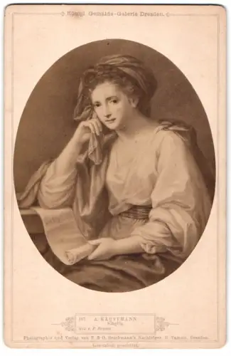 Fotografie F. & O. Brockmann, Dresden, Gemälde: Sibylla, nach A. Kauffmann