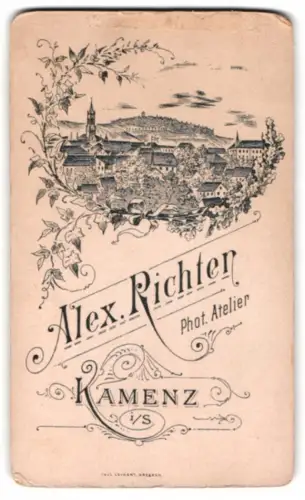 Fotografie Alex. Richter, Kamenz, Blick auf die Stadt Kamenz