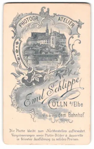 Fotografie Emil Schlippe, Cölln an der Elbe, Blick nach der Albrechtsburg