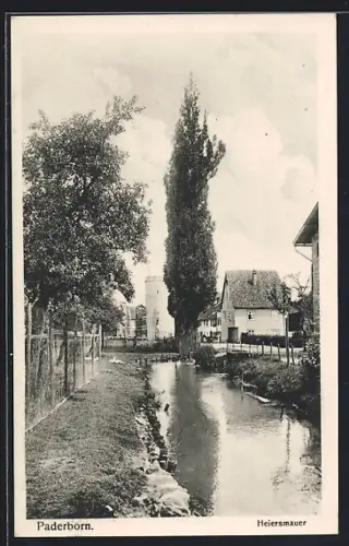 AK Paderborn, Heiersmauer am Fluss