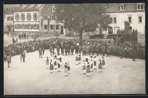 Foto-AK Breisach, Reichsbannertreffen 1924, Kinder in Trachten