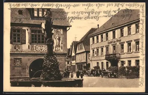 AK Haslach i. K., Gasthof zum Kreuz