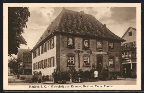 AK Haslach i. K., Gasthaus zur Kanone