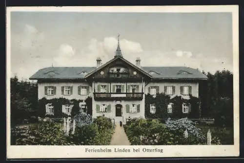 AK Otterfing, Ferienheim Linden, Gartenansicht