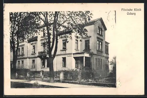 AK Coburg, Flöelsche Klinik, Ansicht von der Strasse